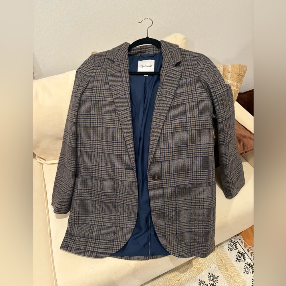 Madewell oversized Dorset blazer in Adkins plaid